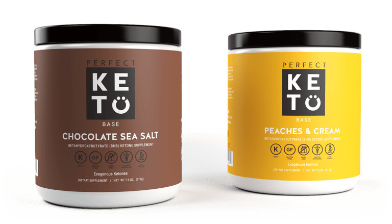 Peaches & Cream and Chocolate Sea Salt Exogenous Ketones Perfect Keto