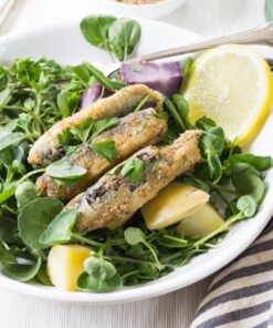 Smoked Mackerel keto Salad recipe with Guacamole