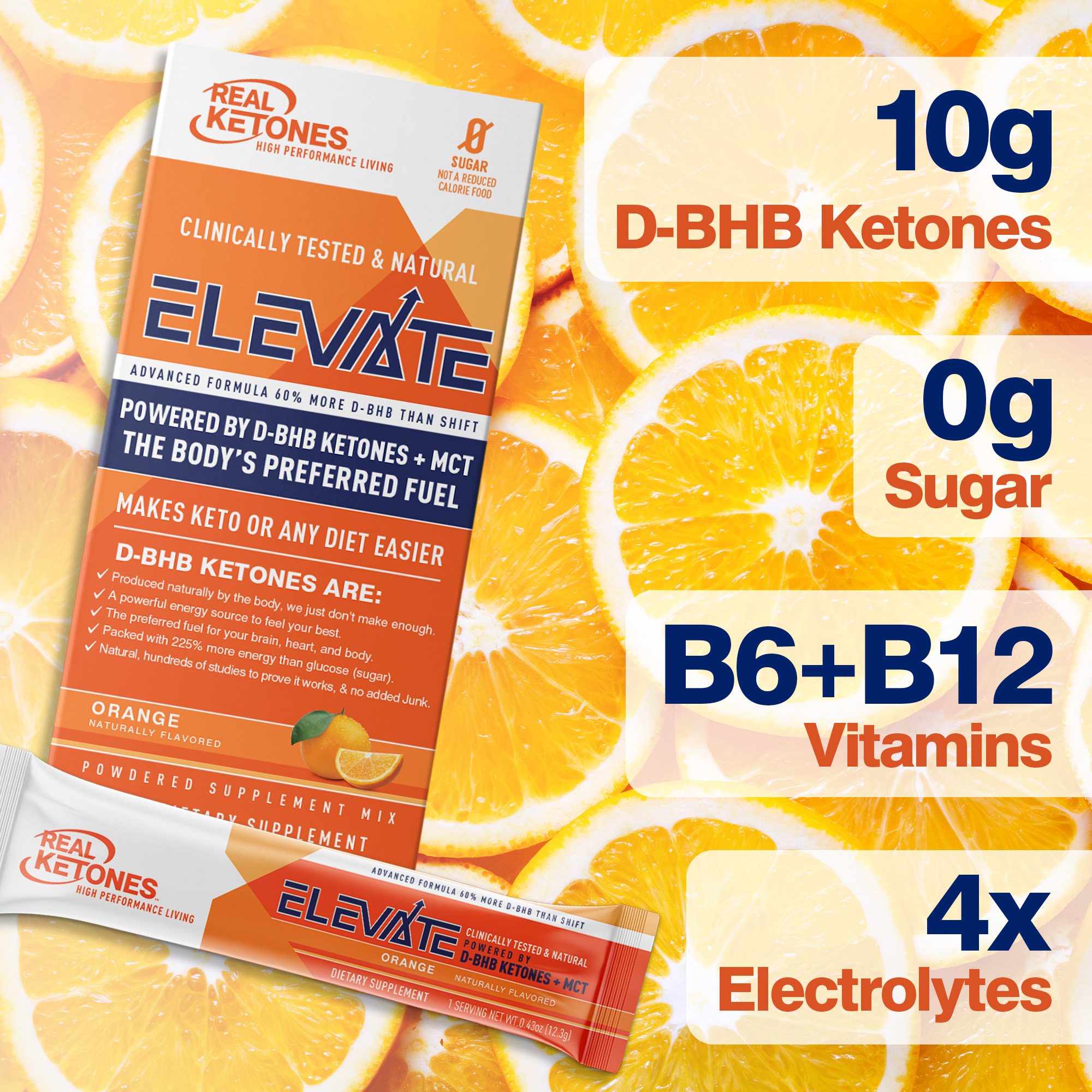 Real Ketones Orange Blast Sachets Keto Supplements UK