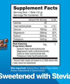 Real Ketones Chocolate label