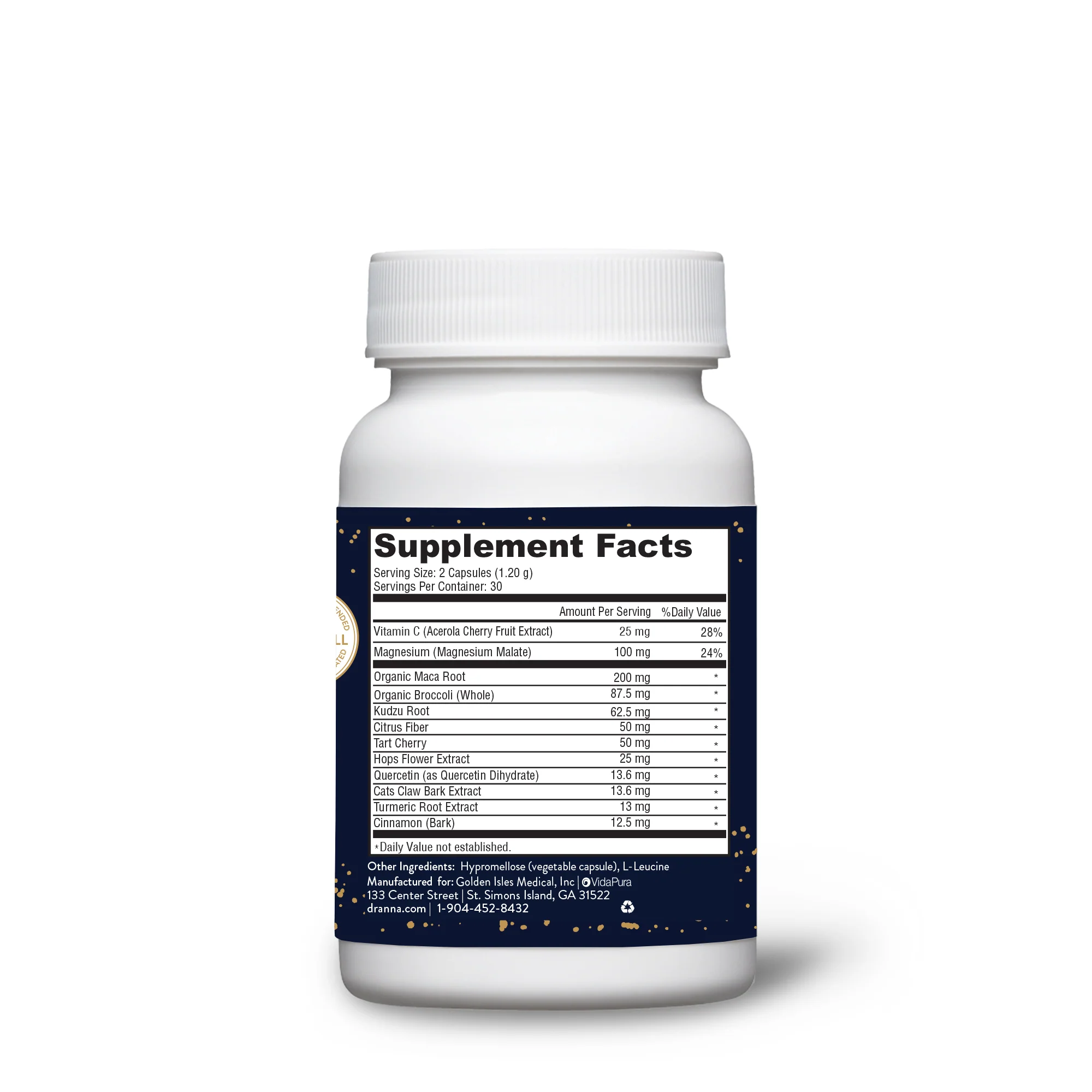Nite-ZzzCaps_Back_Woo_Commerce Sleep Optimizer for healing, peaceful sleep Relaxes the body and calms the mind Relieves hot flashes and night sweats Boosts daytime mood and energy levels Supports healthy insulin sensitivity Repairs "wear and tear" in aging cells